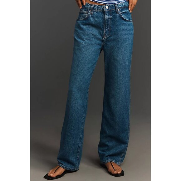 REFORMATION Val 90s Mid Rise Straight Jeans in Wash Pelican Size US 27 - Picture 1 of 13